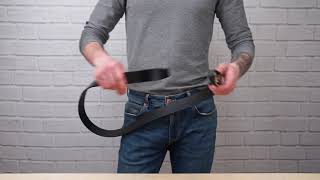 Ремінь чоловічий з пряжкою автомат із силуетом орла 20297 Vintage коричневий