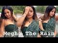 Sareelover Megha The Rain Shoot 64 In Gorgeous Green Bandhani Chiffon Saree Sareelover Hotsaree