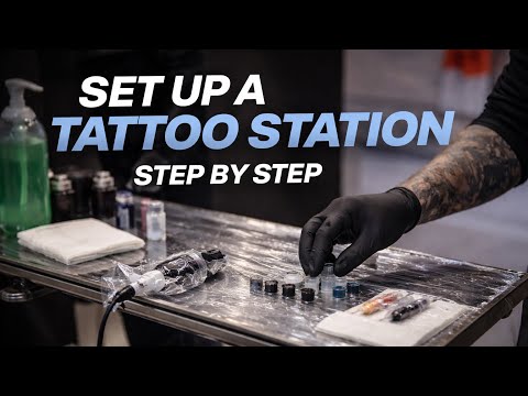 HOW TO SET UP TATTOO STATION - STEP BY STEP