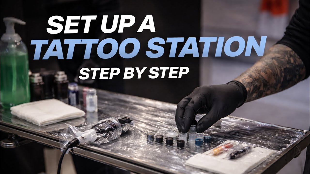 HOW TO SET UP TATTOO STATION - STEP BY STEP
