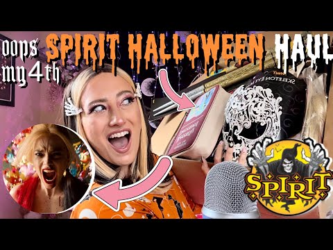ASMR | My 4th Huge Spirit Halloween Haul 🎃 Harley Quinn, Eleven, Beetlejuice, Wednesday, D&D & more!