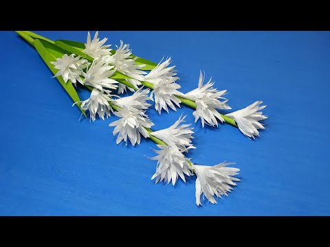 DIY Tissue Paper Flowers Easy Idea | Tissue Paper Tuberose Flower Making | Jarine's Crafty Creation