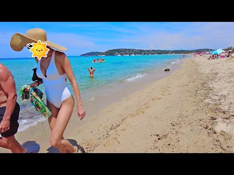 Beach Walk 4K Saint Tropez🌞 Summer 2021 🧡