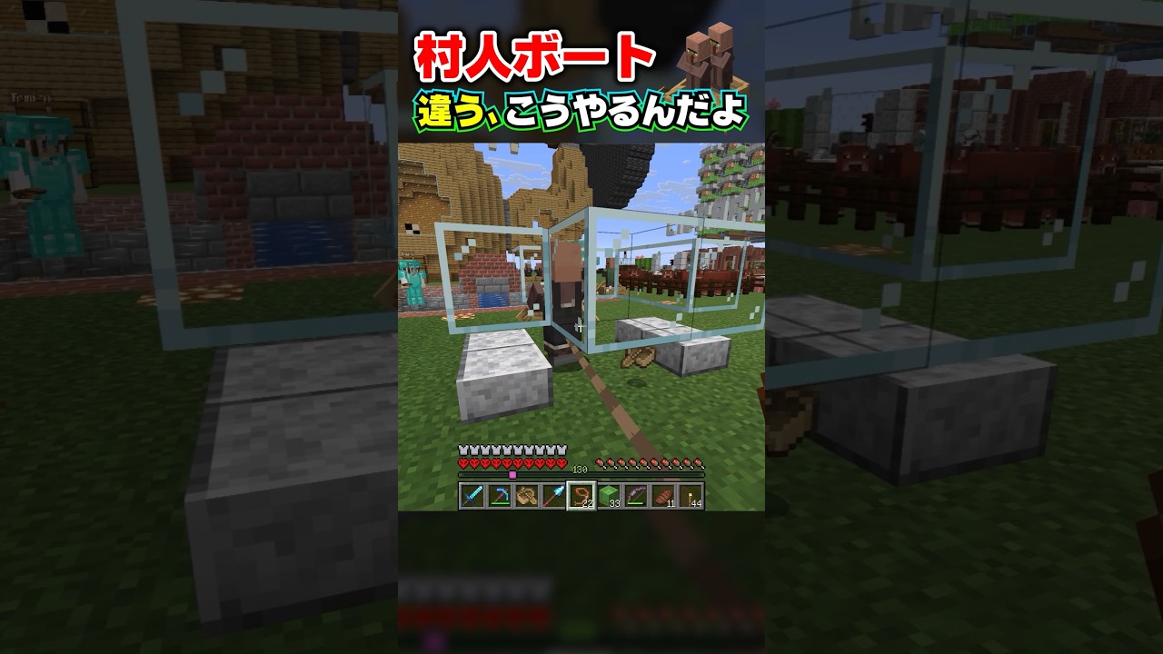 【マイクラ】村人を無理やり乗せている方へ #minecraft #java