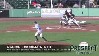 Daniel Federman Prospect Video, RHP, Archbishop Edward McCarthy High School Class of 2017, CF Cam