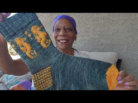 Episode 21: Brigitte's She Shed - Sock Camp Knitting Progress
