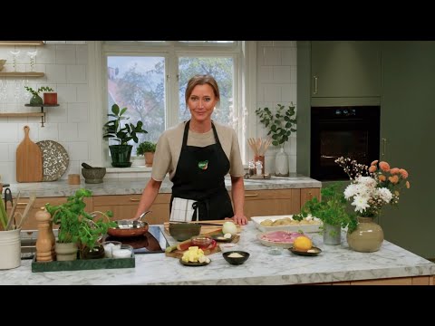 Kökets middag: Grillade kotletter med rabarberchutney och krossad potatis - Köket