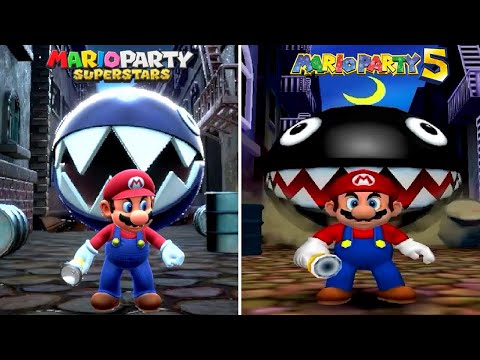 Mario Party Superstars vs Mario Party 5 - All Minigames Comparison (Switch vs Gamecube)