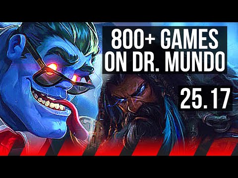 DR. MUNDO vs UDYR (TOP) | 800+ games | KR Grandmaster | 25.17