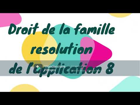 Droit de la famille resolution de l'application # 8