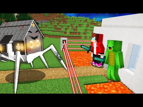 Maizen vs Monster and Security House in Minecraft