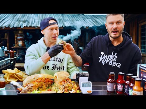 The 4kg Arda Saatci doner kebab is too small! BBQ master @RaphsBBQ challenges me! BigMeatsFood