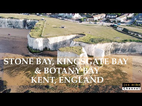 Drone footage of Stone Bay, Kingsgate Bay and Botany Bay in Kent, England | Broadstairs Beach