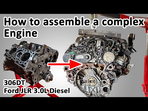 Assembly of a Ford JLR 3.0L SDV6 Diesel Engine - Start to Finish / S5-EP22