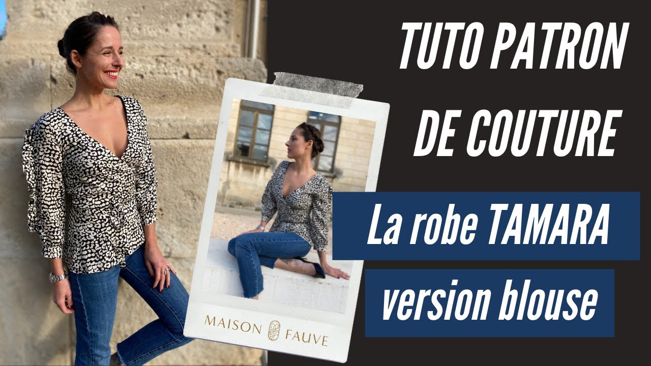 Patron couture robe portefeuille longue Tamara / PDF (A4, A3, A0, US Letter) – Tailles 34 à 56 – Cadres, Calques par Taille, Vidéoprojection