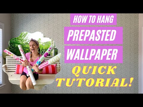 HOW TO HANG PRE PASTED WALLPAPER // QUICK TUTORIAL