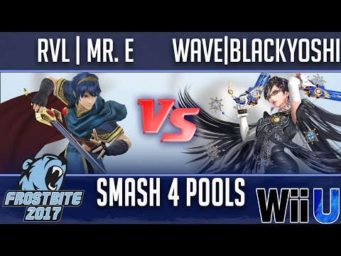 Frostbite 2017 SMASH 4 POOLS - RvL | Mr. E (Marth) vs Wave | Black Yoshi  (Bayonetta)