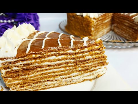 🟣 Pampıq kimi yupyumşaq,ağızda əriyən BALLI TORT resepti. TORT MEDOVİK 🍯🐝#ballıtort