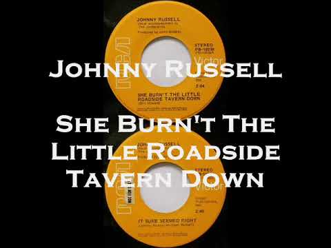  Screenshot from She Burn’t The Little Roadside Tavern Down lyrics video by Johnny Russell