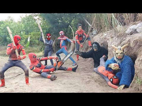 Hero team 6 spider-man fight king kong and destroy the horror carnivorous monster-||KING MONSTER