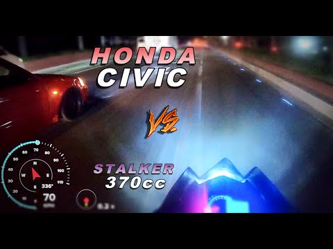HONDA CIVIC VTECH vs RAIDER 390 - Streetrace