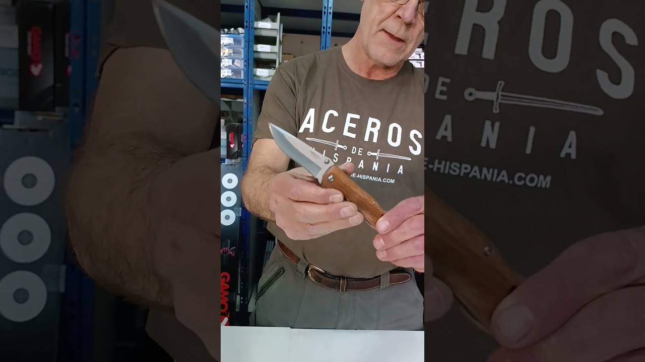 Navaja Madera Cebrano Hoja 7.5cm JKR800