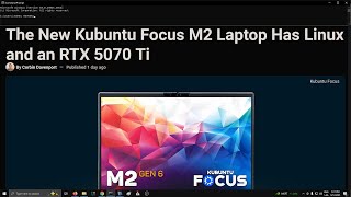 The New Kubuntu Focus M2 Laptop Has Linux and an RTX 5070 Ti