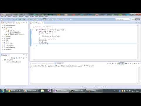 Eclipse Array Of Ints Using Java