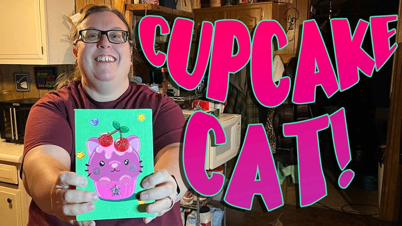 How Long Did It Take Me To Paint This Cute Cupcake Cat?