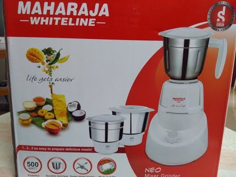 Maharaja whiteline neo mx147 500w mixer grinder unboxing