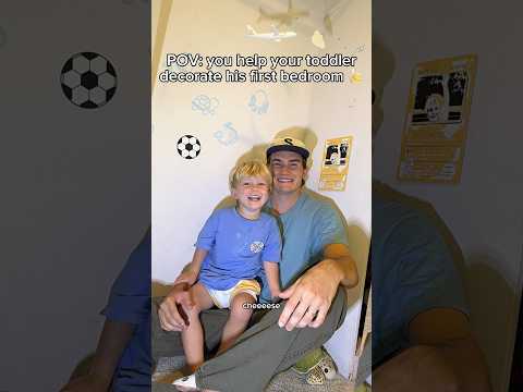 POV: you help your toddler, decorate his first bedroom ￼