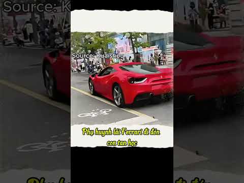Phụ huynh lái Ferrari đi đón con tan học #shorts #trungquoc