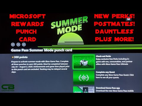 Summer Mode Microsoft Rewards Punch Card Overview Plus new Perks! Free Postmates Unlimited & More!