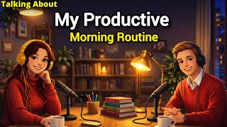 My Productive Morning Routine in English | Easy English Conversation Practice