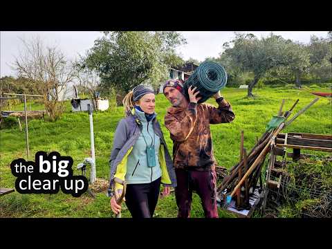 RE-BUILDING after a HURRICANE - OUR OFF GRID FARM (PORTUGAL)