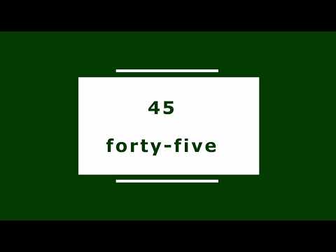 Number 45 (forty-five) 4️⃣5️⃣ The Counting Channel ❗️
