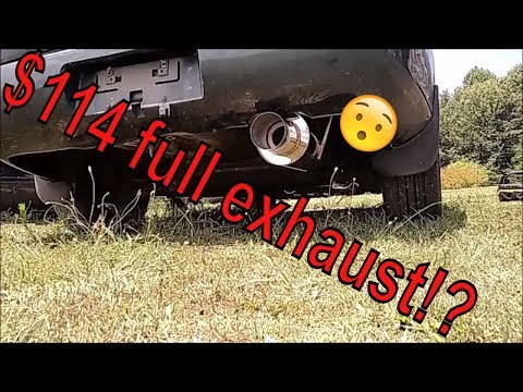 CHEAP ebay exhaust install on Acura Integra