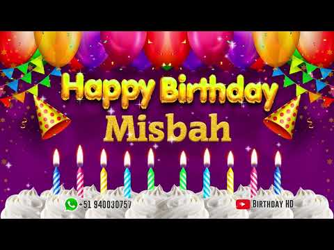 Misbah Happy birthday To You - Happy Birthday song name Misbah 🎁