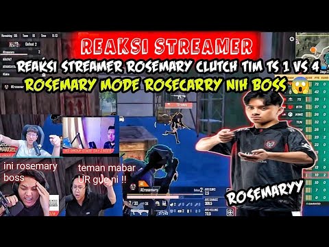 ROSEMARY CLUTCH STREAMER REACTION TS TEAM 1 VS 4 | ROSEMARY MODE ROSECARRY HERE BOSS 😱