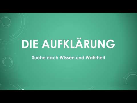 Die Aufklärung einfach und kurz erklärt