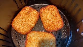 Air Fryer Frozen Hashbrown Patties - bite into them and hear the loudest crunch! Crispiest ever! 😋👍