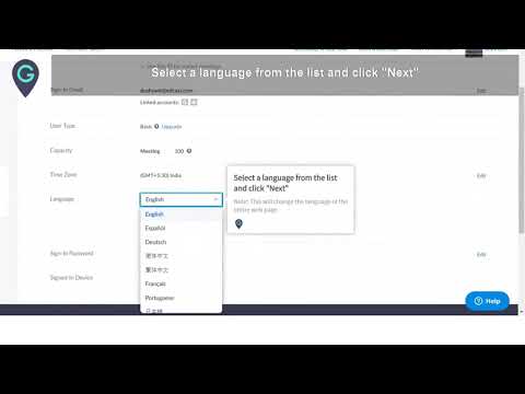 MyGuide: How to change language of Zoom web