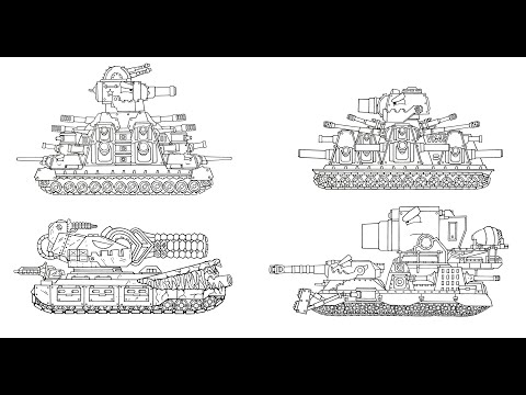 Drawing Cartoon Tanks Battle Of Hybrid Part 2 - Cartoons About Tanks