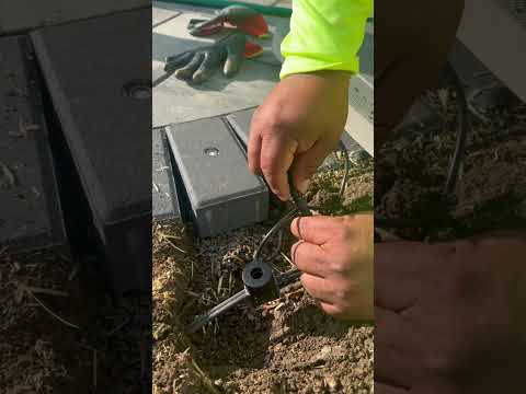 Installing landscape lights in our pavers 😳