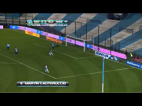 Gol de Cauteruccio. Racing 0 - San Lorenzo 1. Fecha 2. Torneo Inicial 2013. Fútbol Para Todos