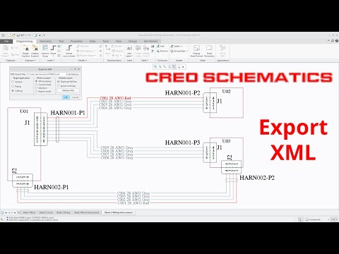 Creo Parametric - Creo Schematics - Export XML for Cabling