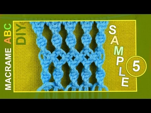 Macrame ABC pattern sample 17