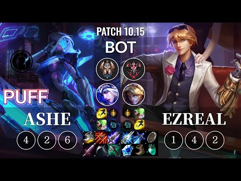 IG Puff Ashe vs Ezreal Bot - KR Patch 10.15