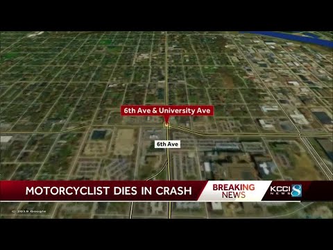 Police: Motorcyclist dies in crash near downtown Des Moines