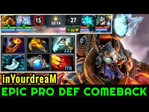 inYourdreaM [Tinker] Epic Pro Defend Comeback Hard Game WTF Plays 7.22 Dota 2